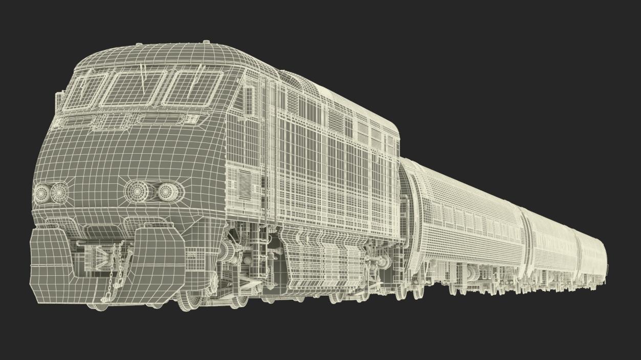 3D Passenger Train Amtrak California model