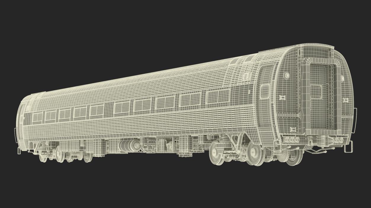 3D Passenger Train Amtrak California model