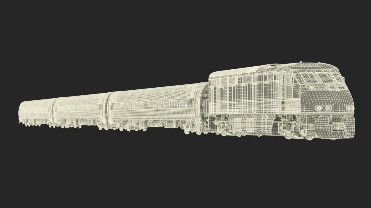 3D Passenger Train Amtrak California model