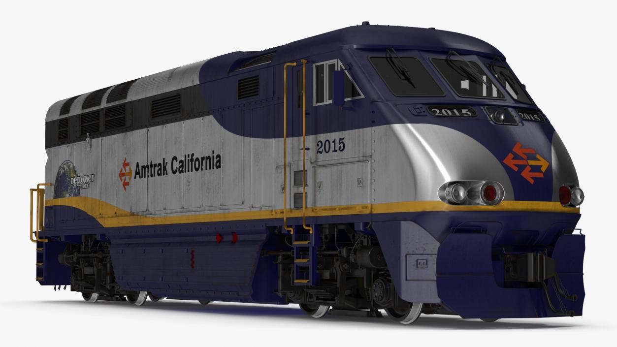 3D Passenger Train Amtrak California model