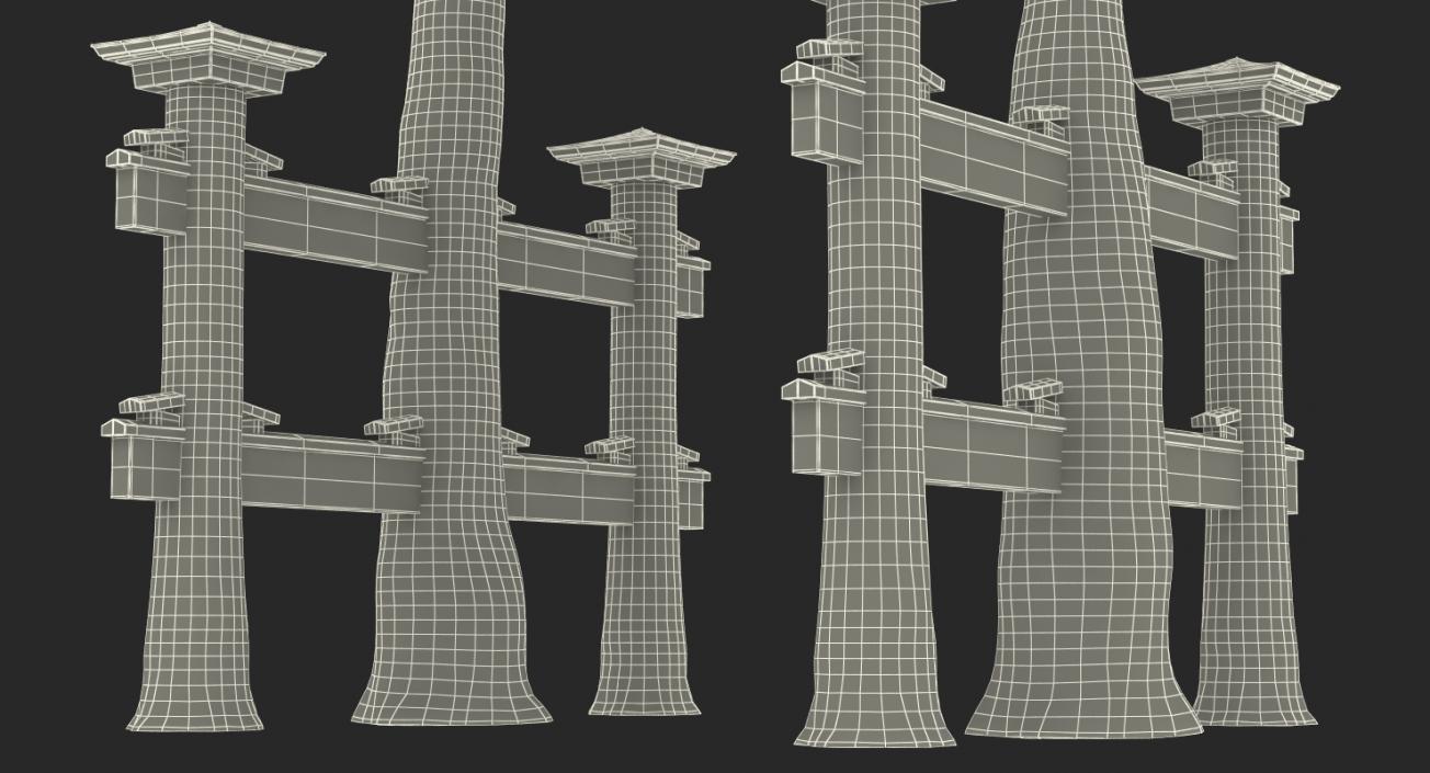 Torii Gate Itsukushima Shrine 3D model