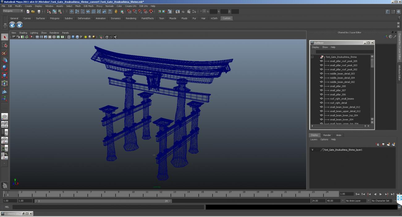 Torii Gate Itsukushima Shrine 3D model