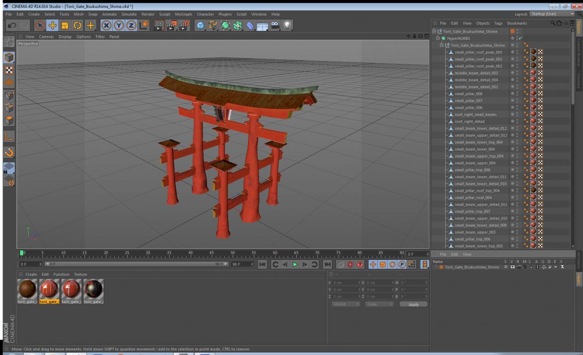 Torii Gate Itsukushima Shrine 3D model