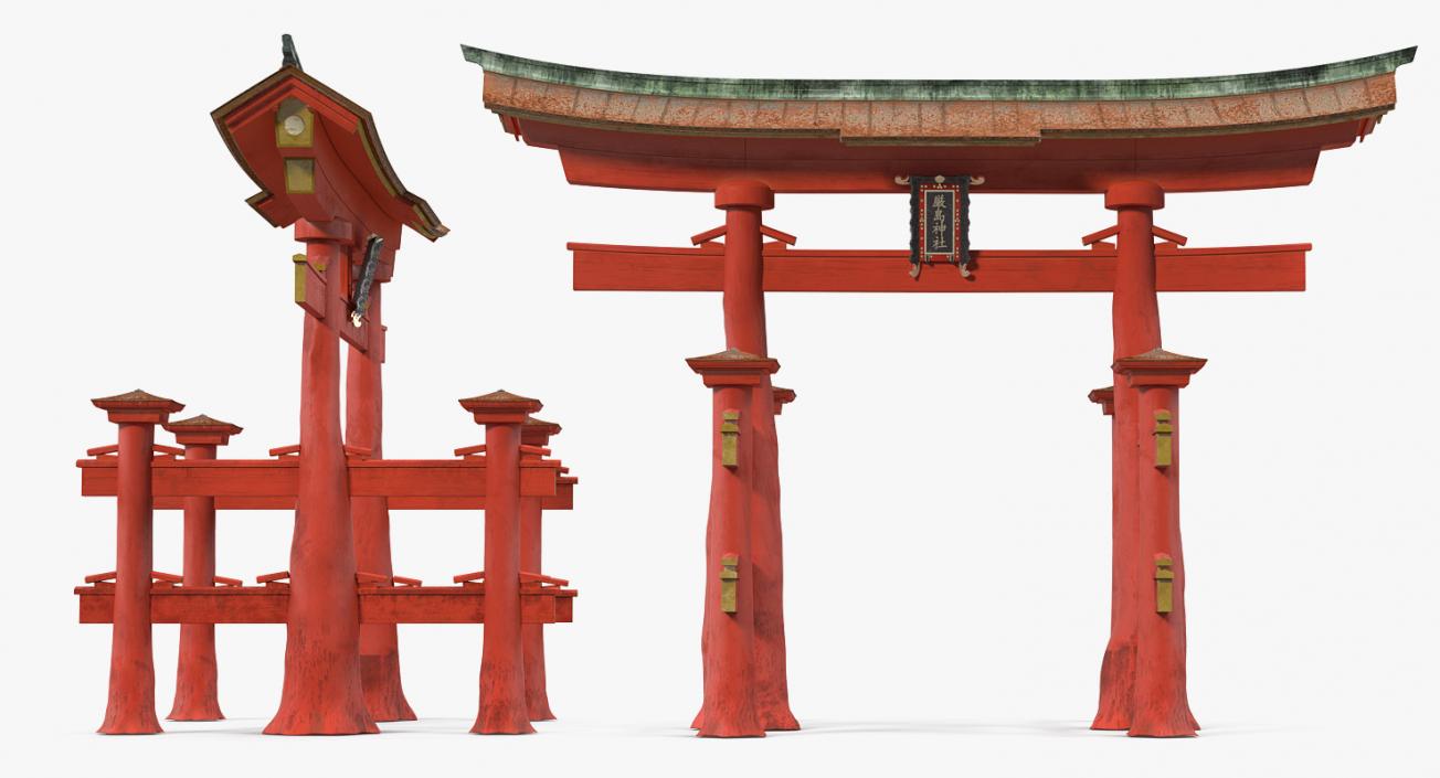 Torii Gate Itsukushima Shrine 3D model