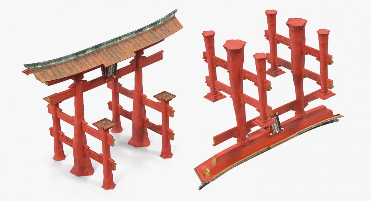 Torii Gate Itsukushima Shrine 3D model