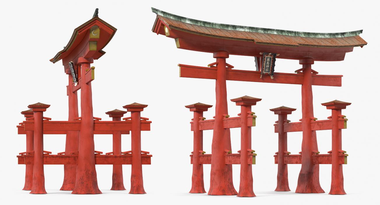 Torii Gate Itsukushima Shrine 3D model