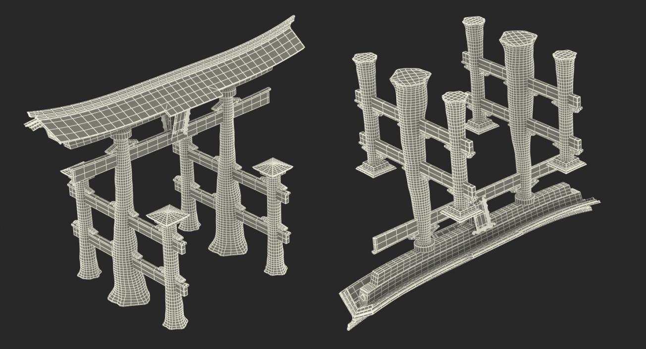 Torii Gate Itsukushima Shrine 3D model