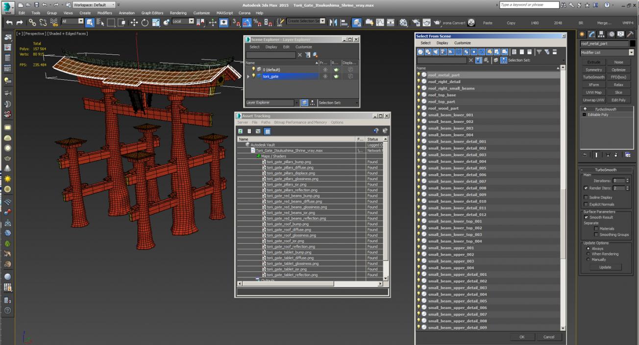 Torii Gate Itsukushima Shrine 3D model