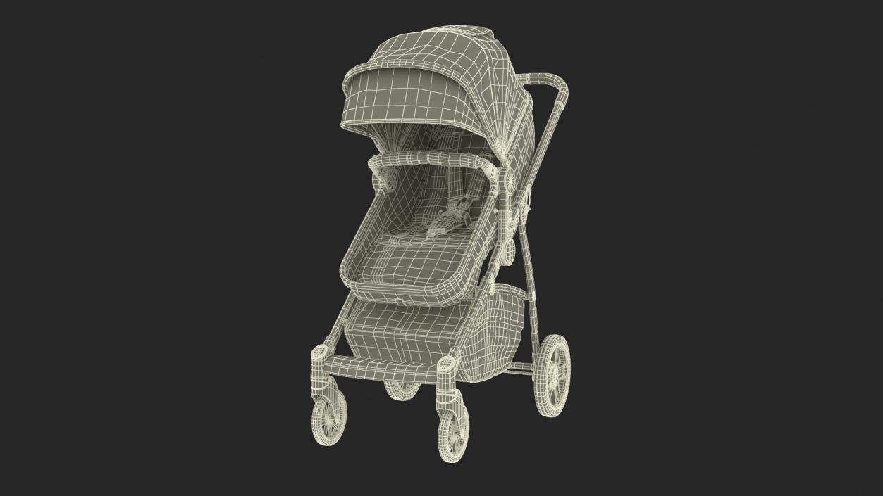 Foldable Walking Baby Stroller 2 3D