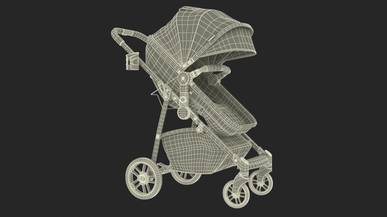 Foldable Walking Baby Stroller 2 3D