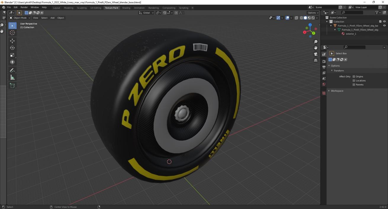 Formula 1 Pirelli PZero Wheel 3D model