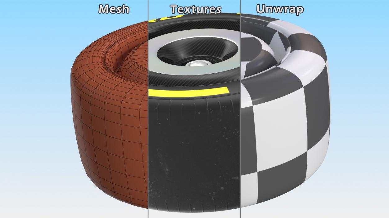 Formula 1 Pirelli PZero Wheel 3D model