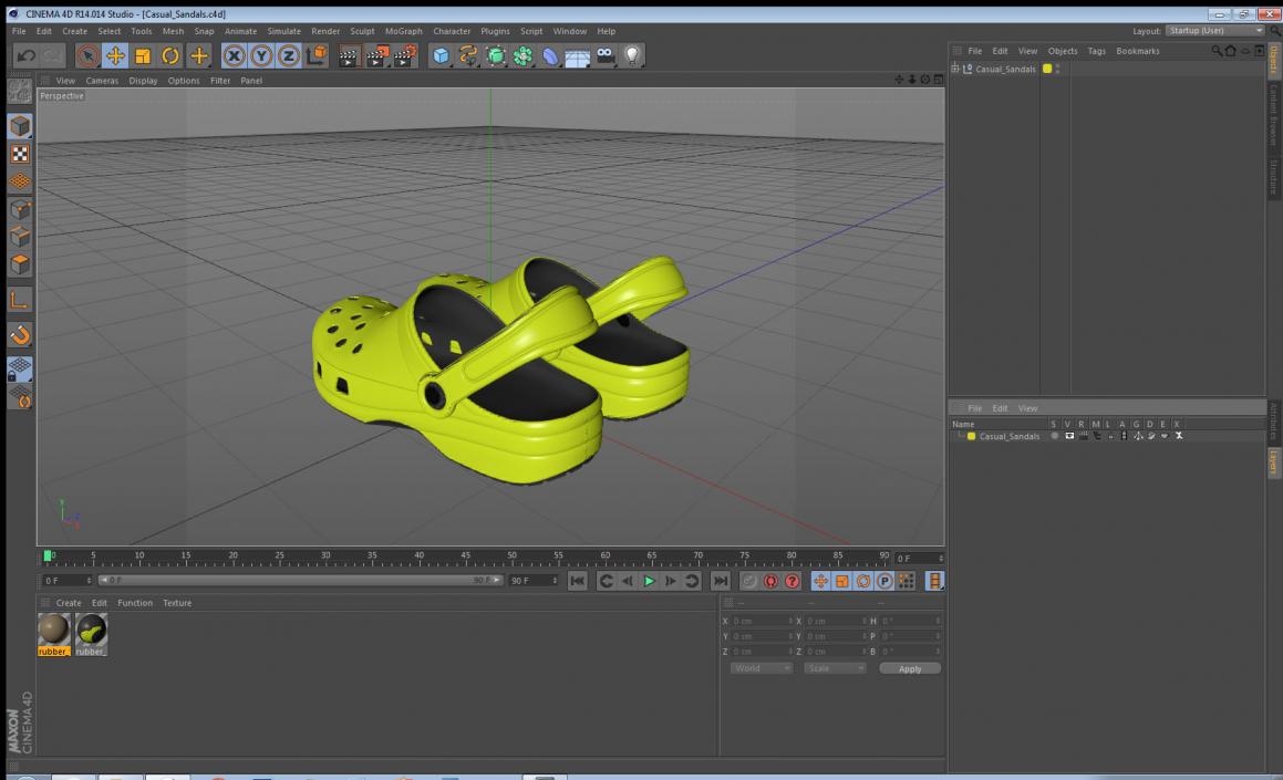 Casual Sandals 3D model