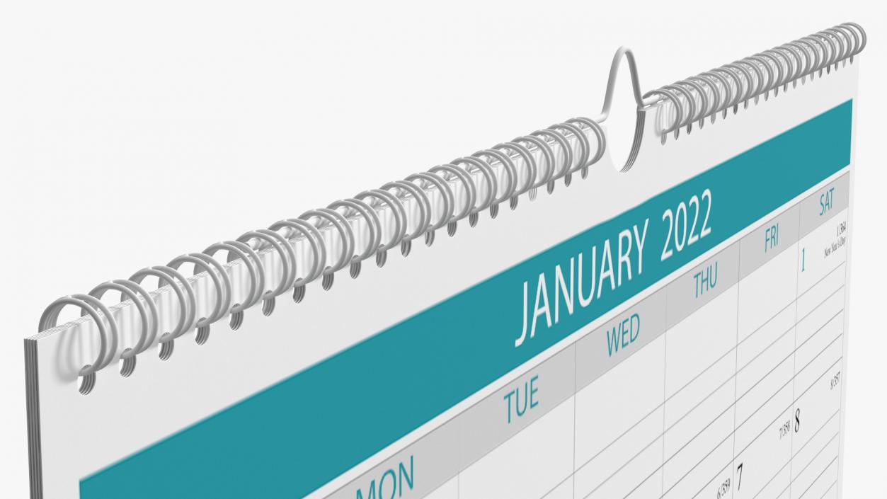 3D model Business Monthly Wall Calendar