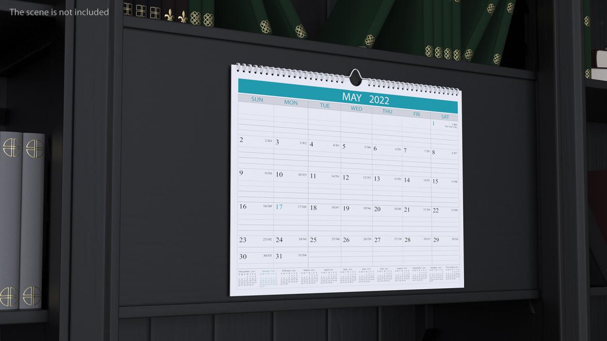 3D model Business Monthly Wall Calendar