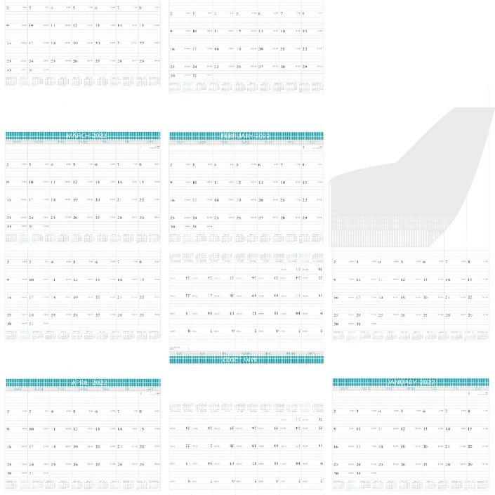 3D model Business Monthly Wall Calendar