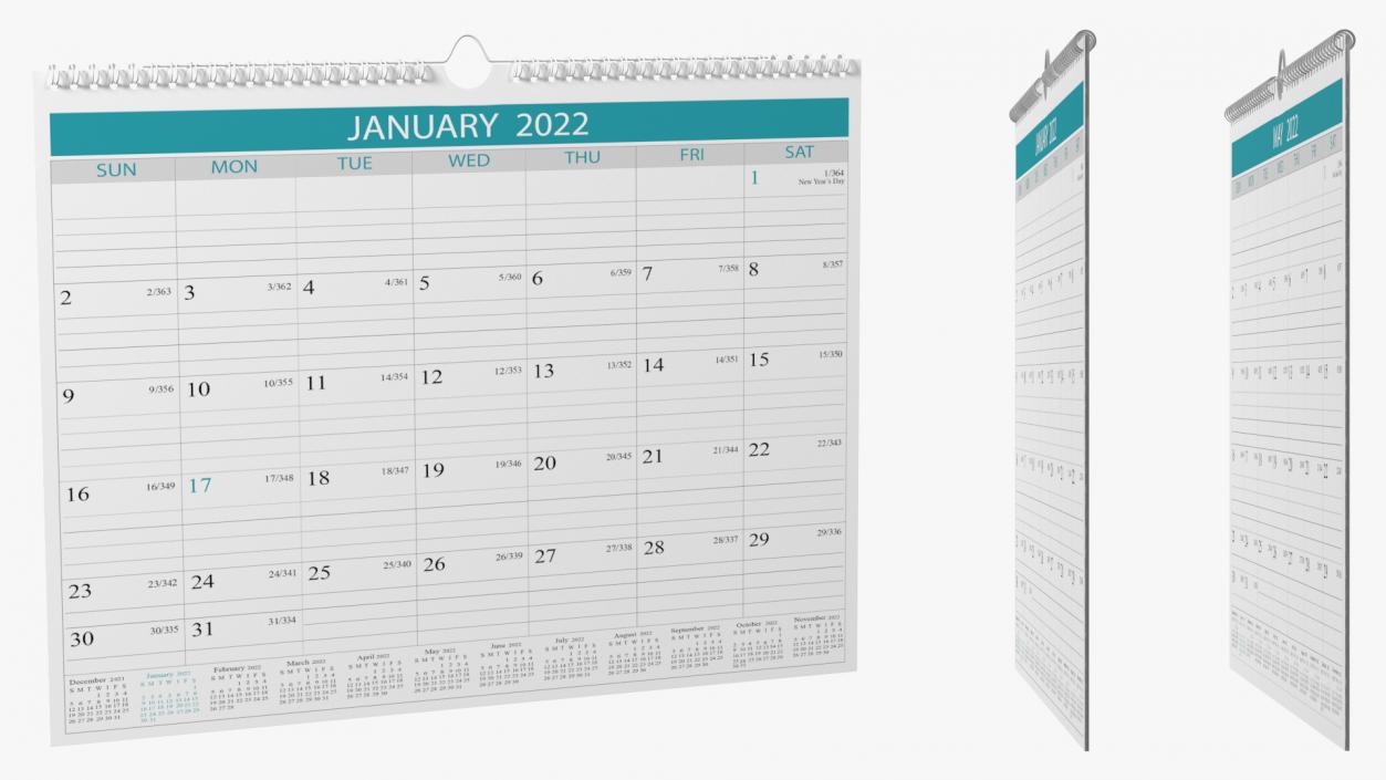 3D model Business Monthly Wall Calendar