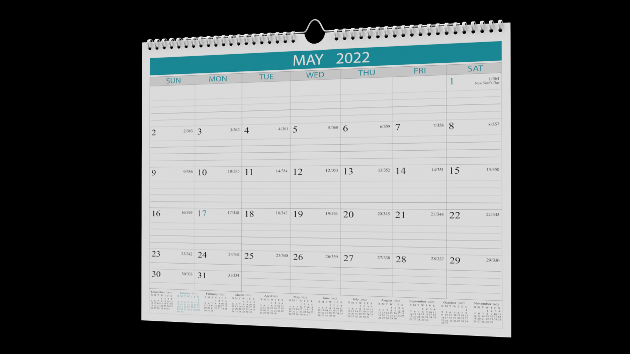 3D model Business Monthly Wall Calendar