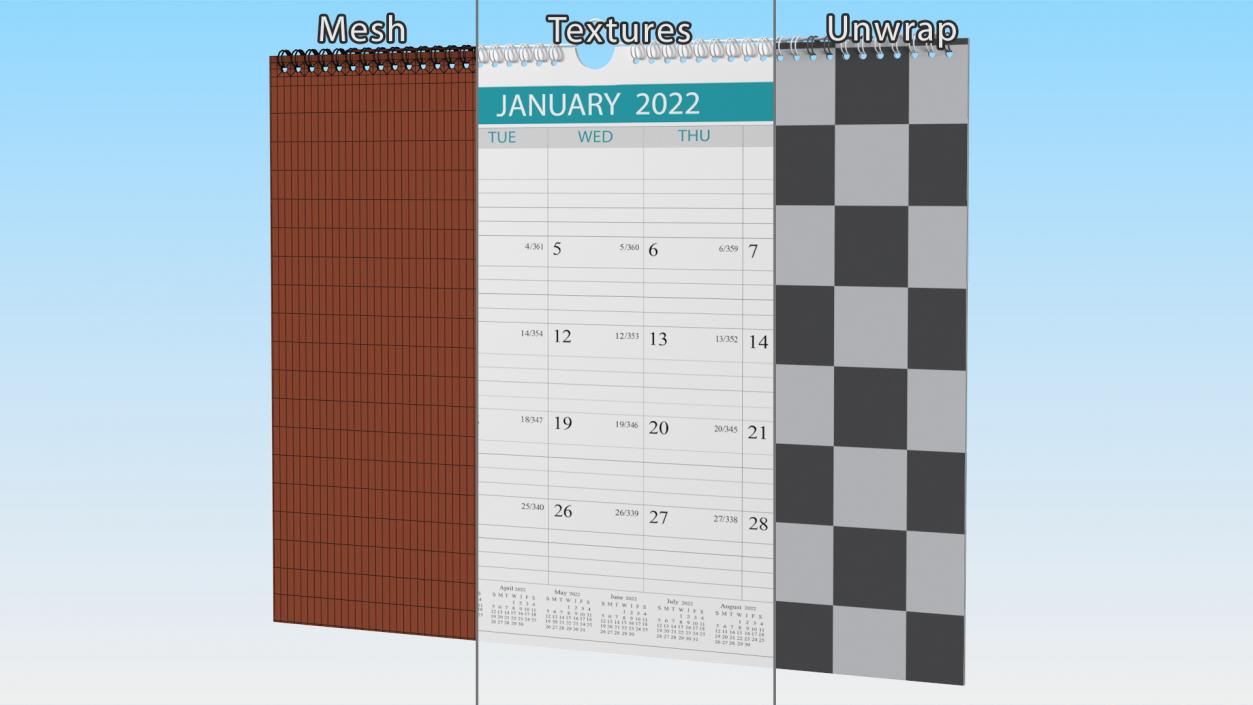 3D model Business Monthly Wall Calendar