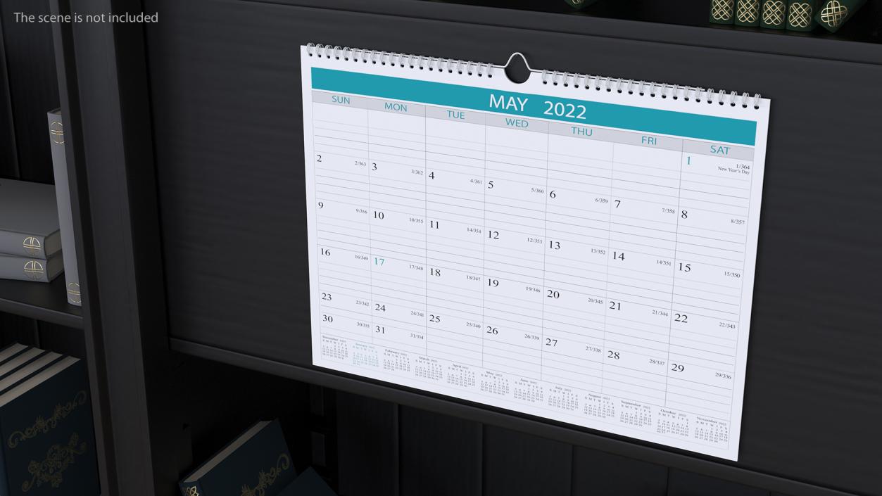 3D model Business Monthly Wall Calendar