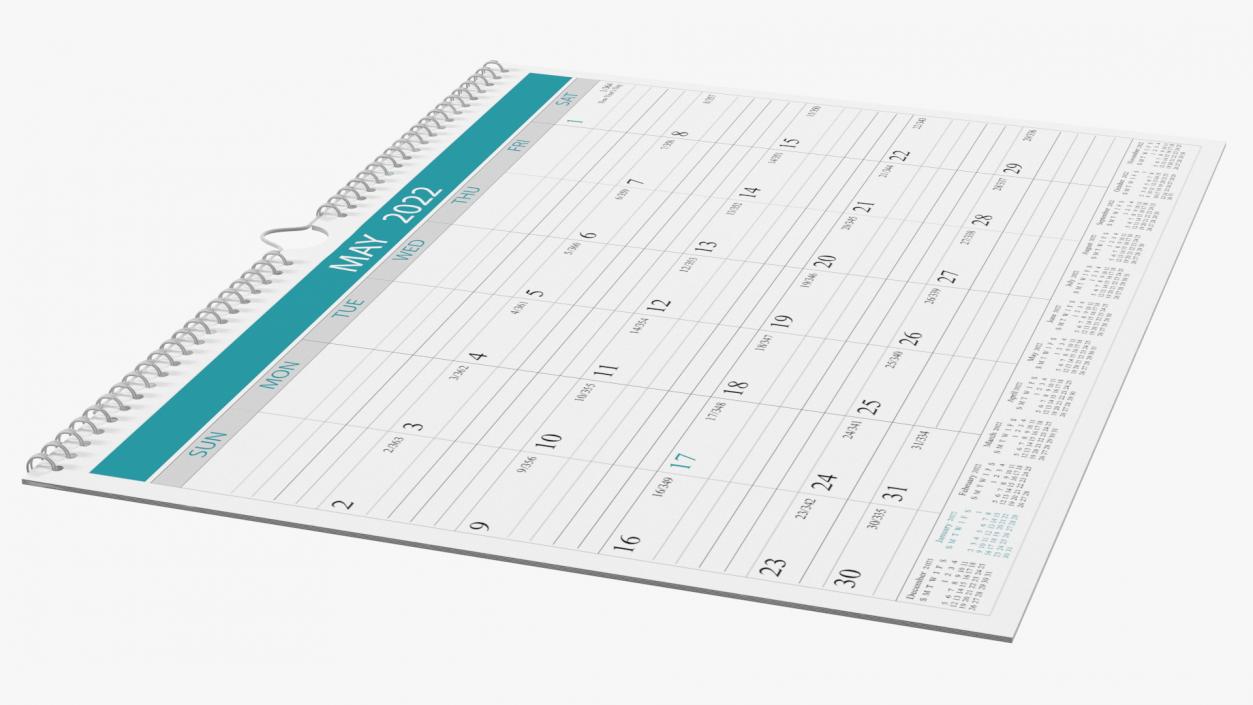 3D model Business Monthly Wall Calendar