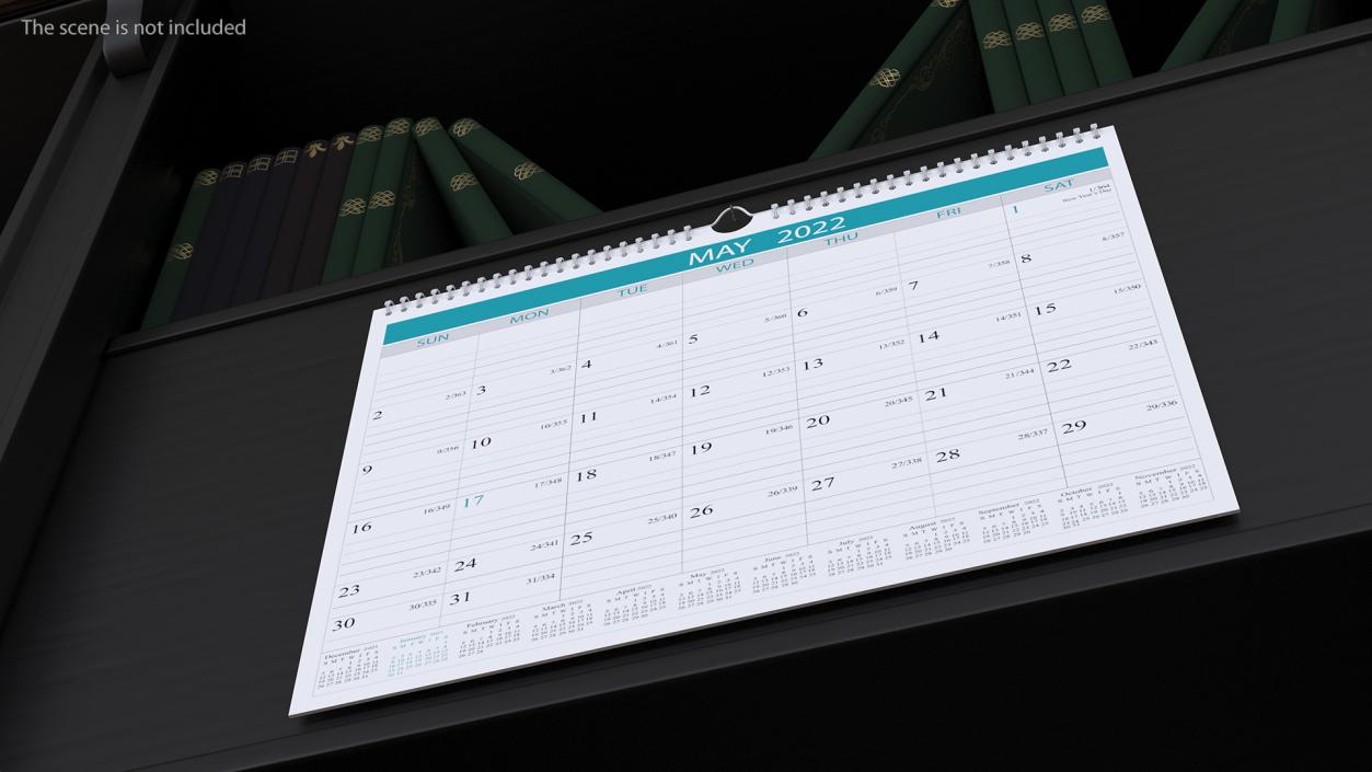 3D model Business Monthly Wall Calendar