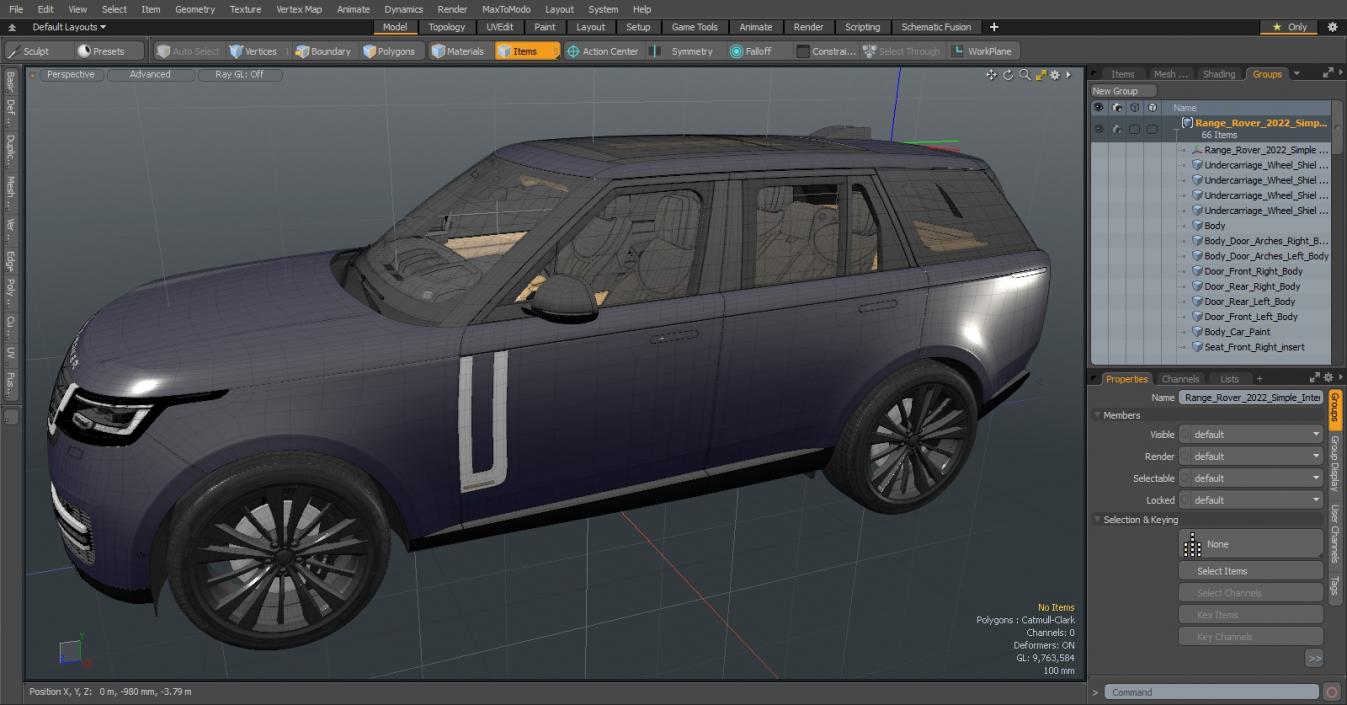 Range Rover 2022 Simple Interior 3D