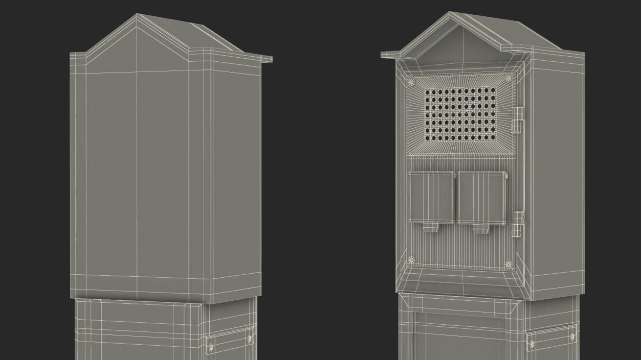 3D Emergency Call Box model