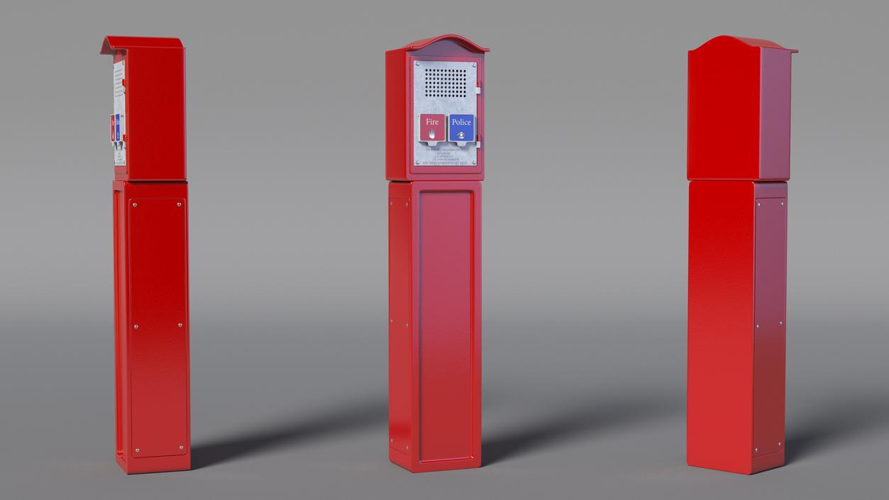 3D Emergency Call Box model