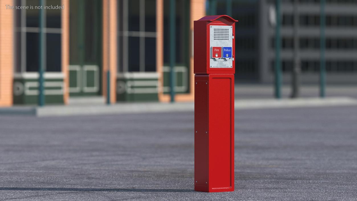 3D Emergency Call Box model