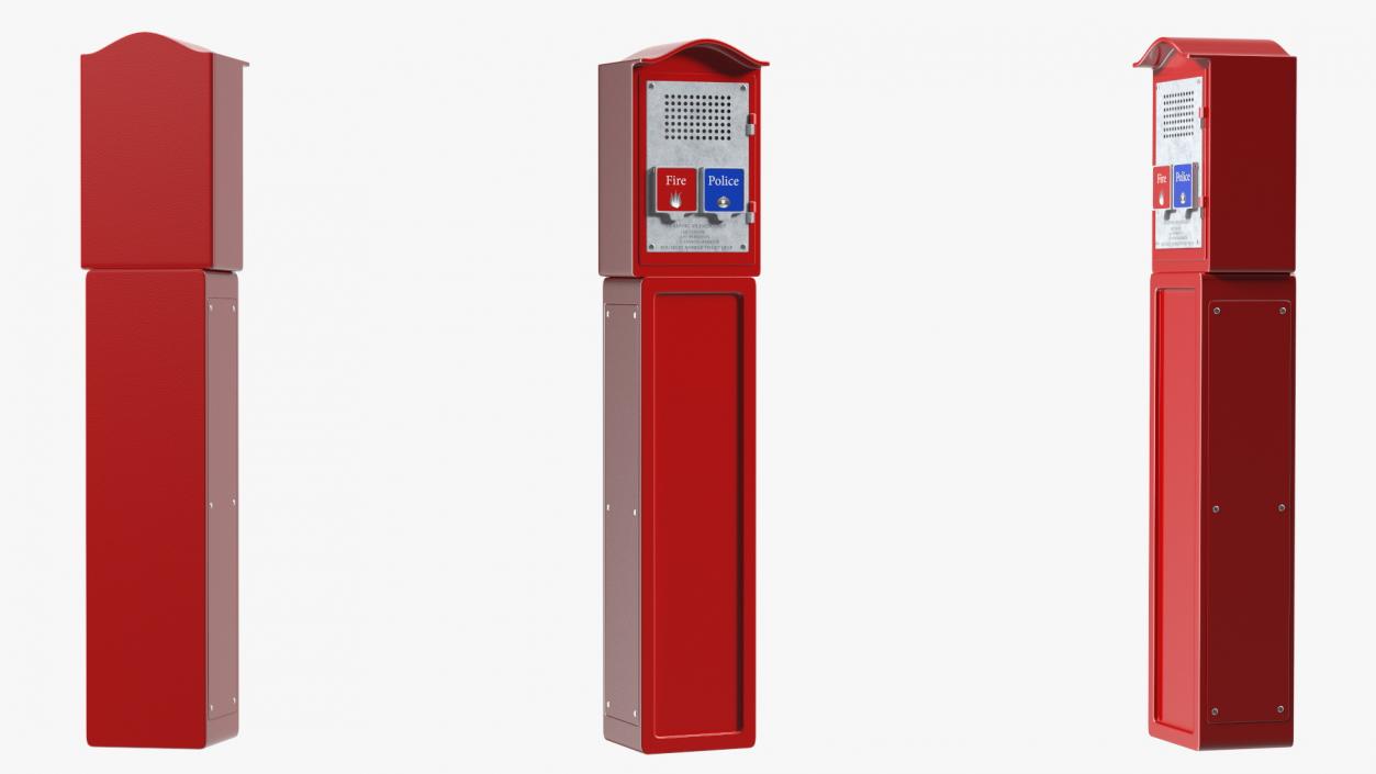 3D Emergency Call Box model