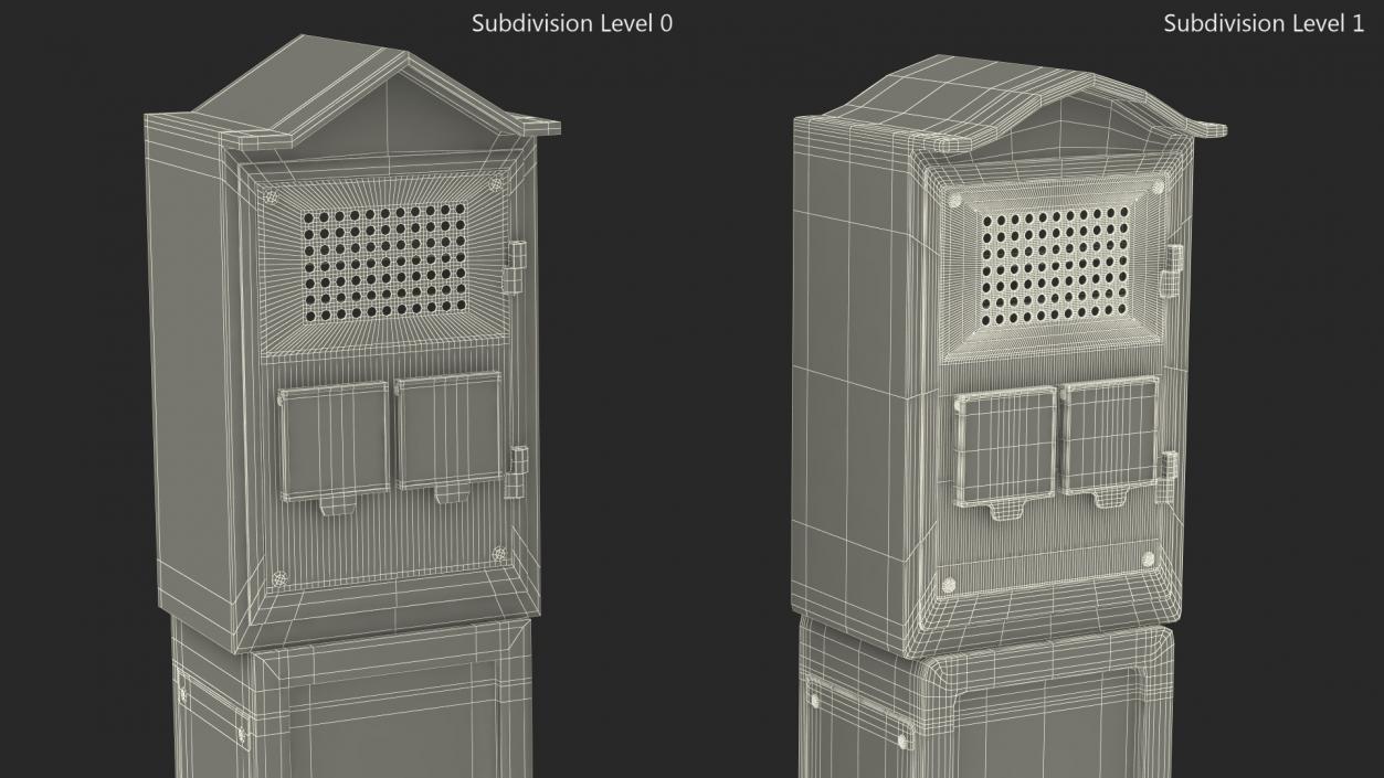 3D Emergency Call Box model