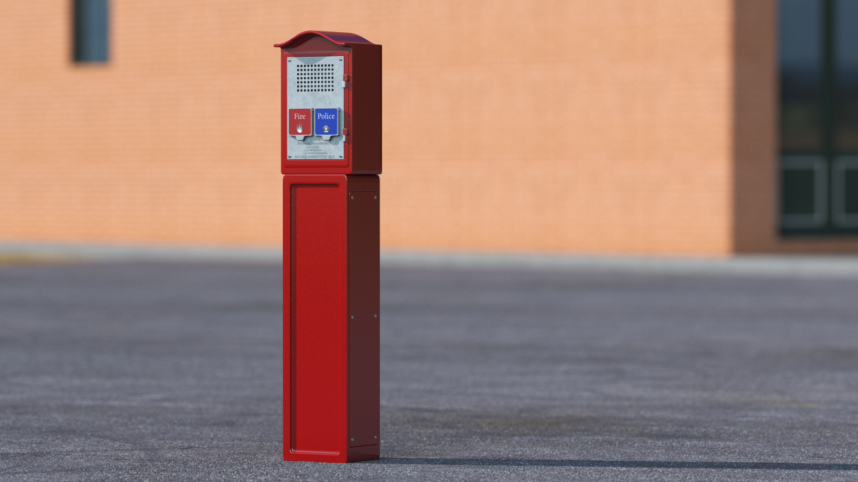 3D Emergency Call Box model