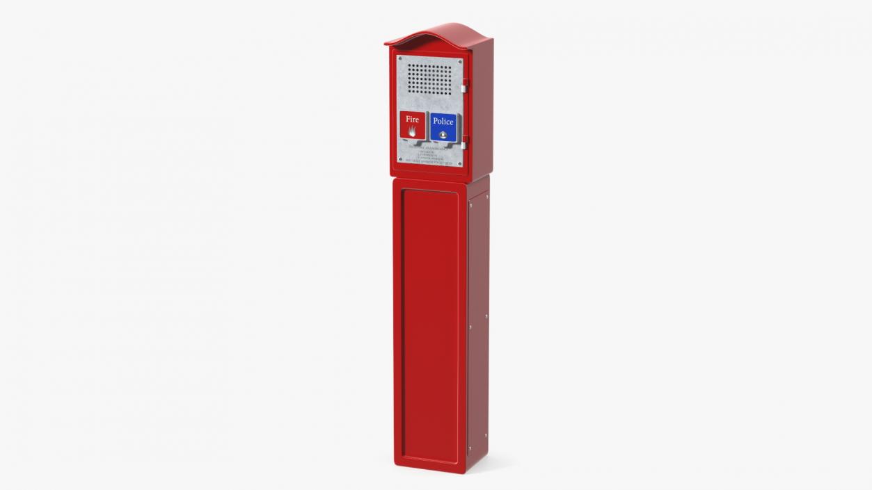 3D Emergency Call Box model