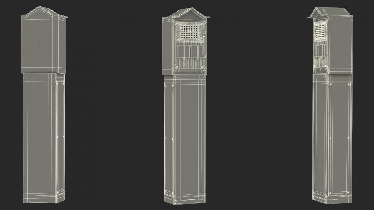 3D Emergency Call Box model