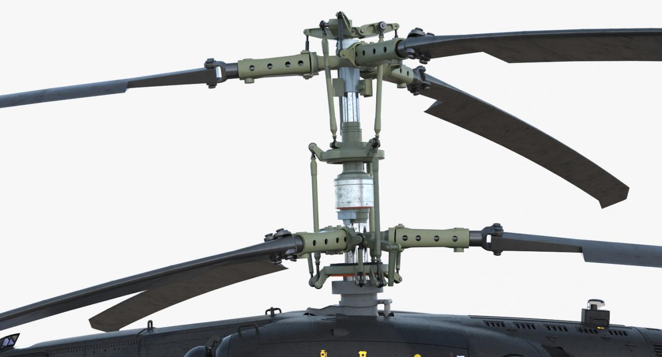 3D Kamov Ka 52 or Alligator Russian Attack Helicopter Rigged for Cinema 4D