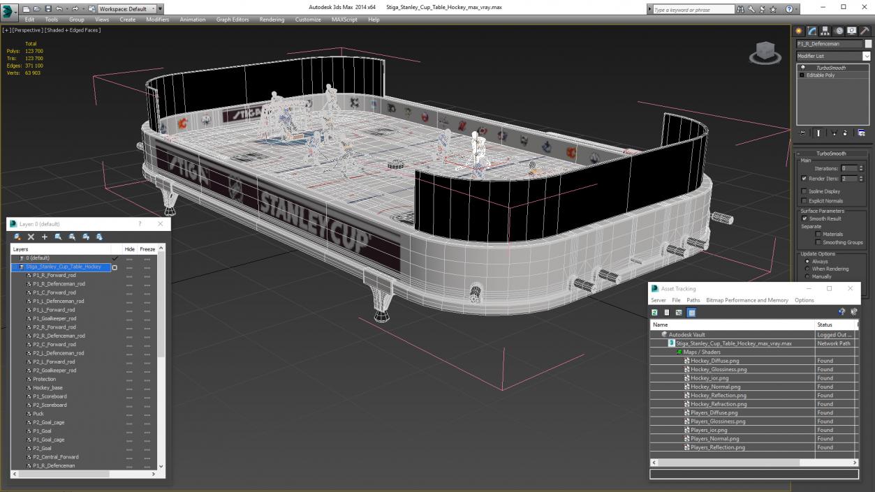 3D model Stiga Stanley Cup Table Hockey