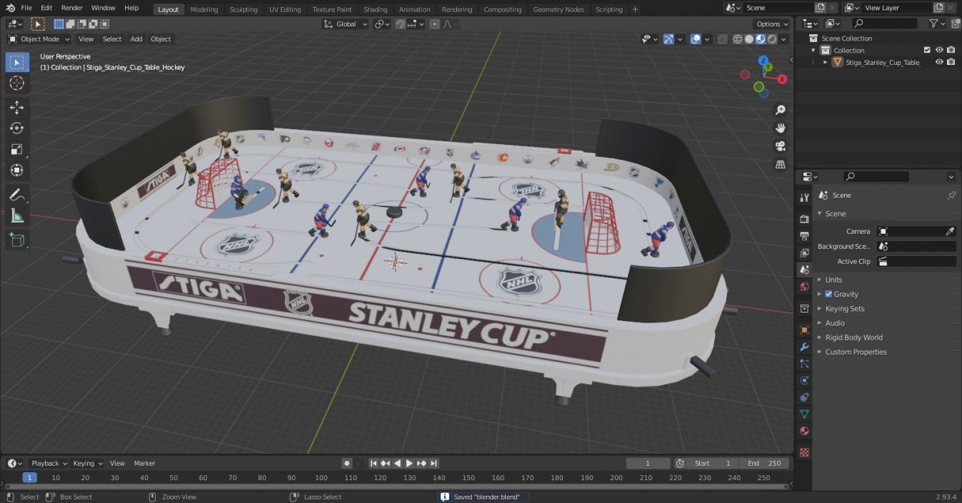 3D model Stiga Stanley Cup Table Hockey