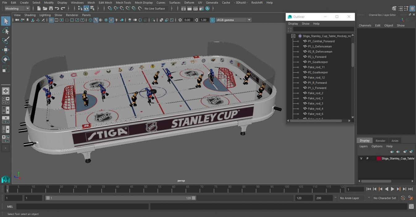 3D model Stiga Stanley Cup Table Hockey