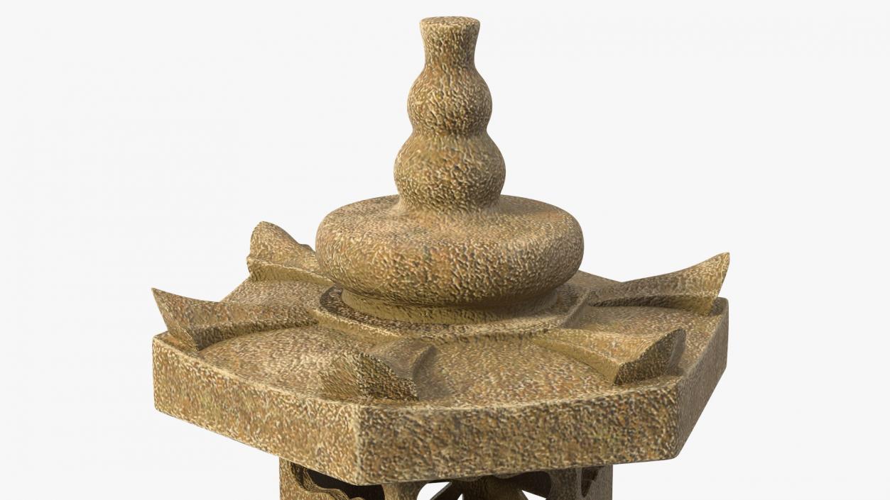 3D Stone Garden Pagoda Statue