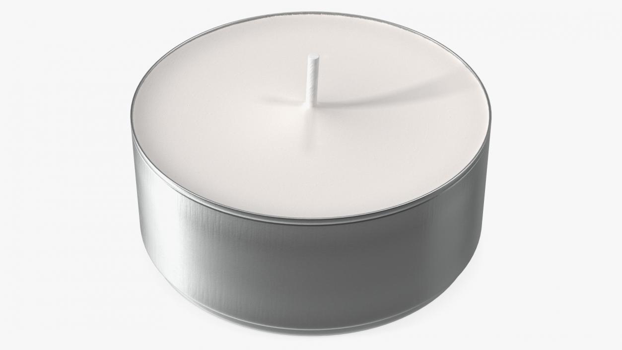 3D Tealight Candle in Metal Cup model