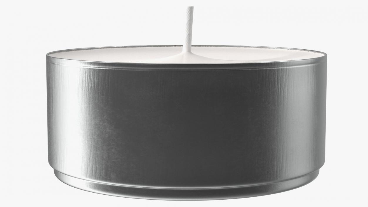 3D Tealight Candle in Metal Cup model