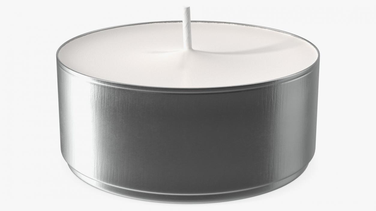 3D Tealight Candle in Metal Cup model