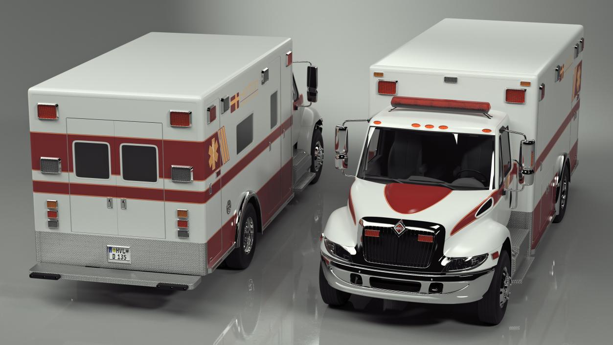 3D model International Durastar Medical Services Unit Rigged for Maya