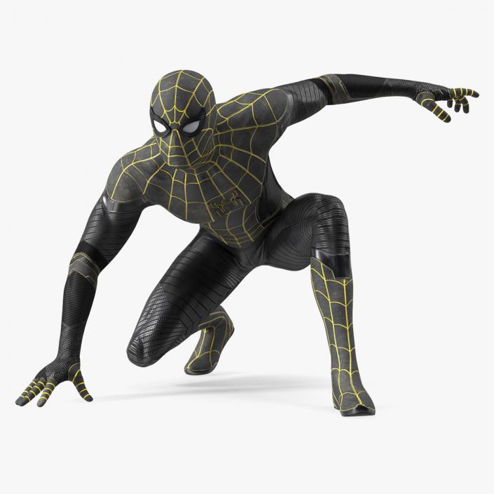 3D Spiderman Black Suit Rigged for Maya