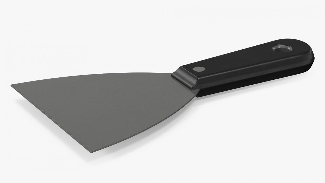 3D Scraper 4 Inch  Black Handle model