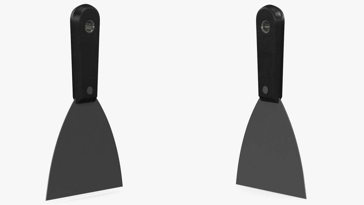 3D Scraper 4 Inch  Black Handle model