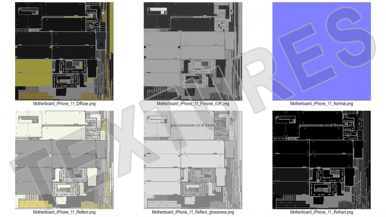 3D iPhone 11 Motherboard