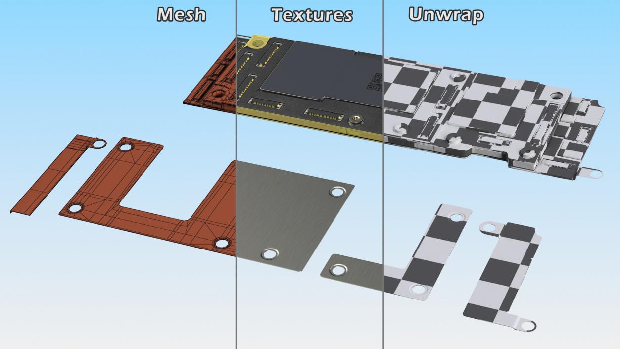 3D iPhone 11 Motherboard