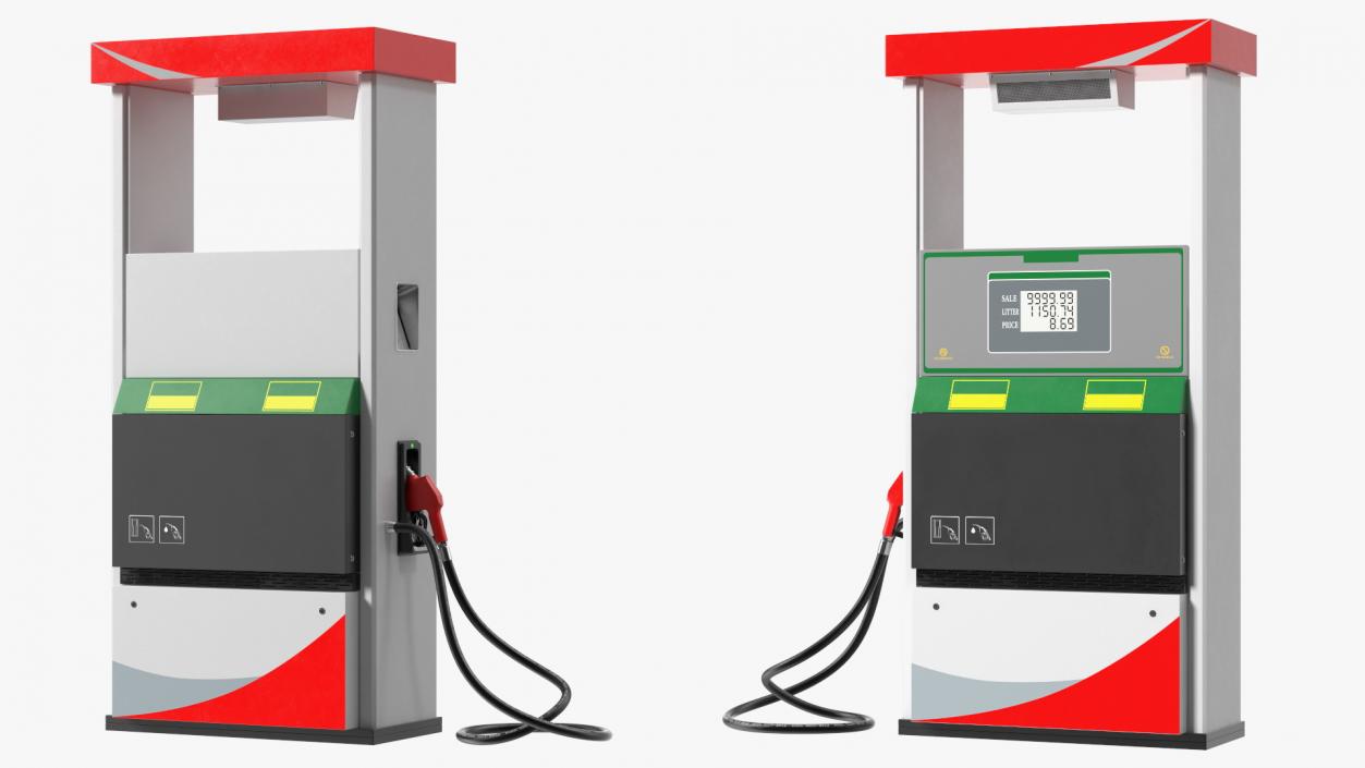 3D model Fuel Dispenser One Nozzle